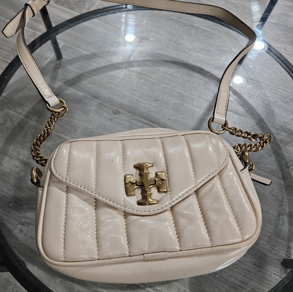 Tory Burch Mini Kira Camera Bag in Cream